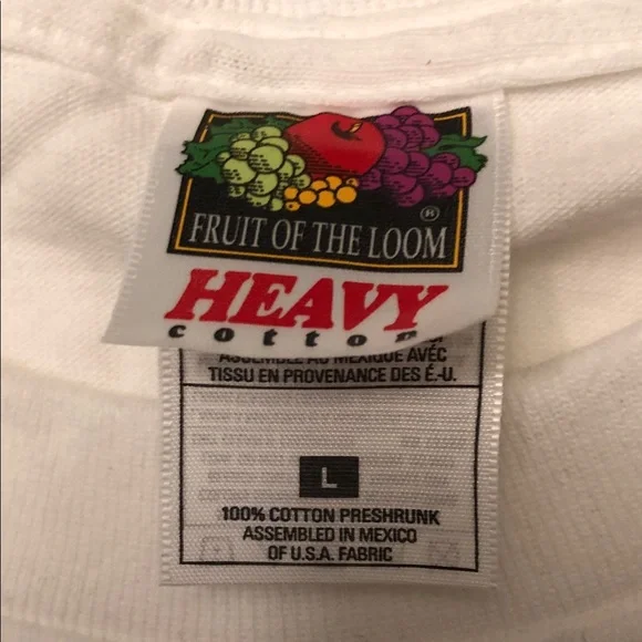 Vintage Pepsi Logo White Short Sleeve Tee Fruit of the Loom Size Large #1035 - Picture 3 of 5